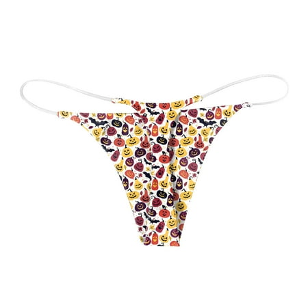 

UoCefik Women s Bikini Seamless Thong Sexy Low Waist Thongs for Women Print Underwear Panties