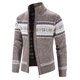 thumbnail image 4 of Abrigo de suéter para hombre más suéter de punto suelto de terciopelo cárdigan estampado informal Fridja BV0+2670, 4 of 9