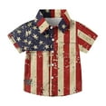 thumbnail image 5 of MKOSPLRT 4th of July Button Down Shirts Kids Short Sleeve Independence Day Tshirts Vintage American Flag Shirts for Boy Girl 2-15Y, 5 of 9