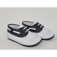 thumbnail image 2 of Infant, Boys Shoes, Napa White Leather and Black Moc Pre-walker Shoes, 2 of 15