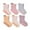 AB48 Pink, variant on Tisuna 6 Packs Of Baby Socks Solid Color Anti Slip Crew Ankle Sock Comfortable Casual Spring Autumn Kids Walking Stocking Pink Size 6-12 Months