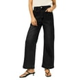thumbnail image 4 of DOKOTOO Womens Wide Leg Jeans Summer Casual Big Pockets Fashion High Waisted Stretchy Loose Denim Pants, 4 of 11