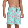 thumbnail image 2 of Wukai Colorful Sweet Donuts Men’s Short Pajama Pants With Pockets Soft Sleep Pj Shorts for Men-3X-Large, 2 of 6