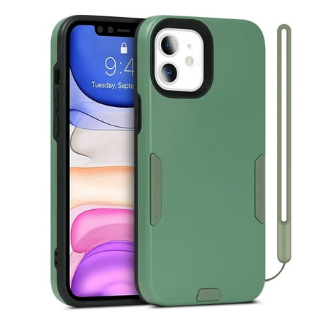 Dteck iPhone 11 Case, Drop Protection Full Body Rugged Heavy Duty Case,Shockproof/Drop/Dust Proof Dual Layer Protective Durable Cover for Apple iPhone 11 6.1-inch, Green