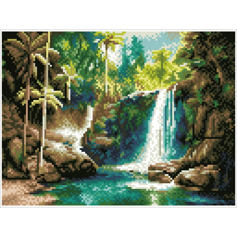DIAMOND DOTZ® Waterfall Grotto Round Facet Diamond Painting Unisex