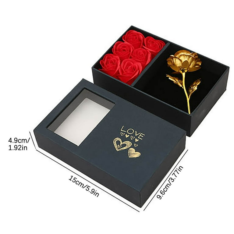 Set of 3 Foam Rose Heart Boxes