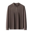 thumbnail image 4 of Mens Fashion Sweatshirt Quarter Zip Long Sleeve Solid Color Stand Collar Casual Golf Pullover Sweatshirts, 4 of 5