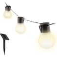 thumbnail image 1 of LINLIN Solar Bulb Lights,String Lights,Waterproof 10 LED Clear Bulbs Globe Fairy Lights Warm White Outdoor LED Decorative Lights for Wedding Party Garden Christmas (White), 1 of 9