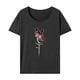 thumbnail image 2 of Camiseta para mujer con cuello redondo, ropa deportiva informal de moda, camiseta básica para senderismo XL, 2 of 7