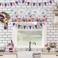 thumbnail image 4 of American Flag Valance for Windows Kitchen Living Room Valances Rod Pocket Bathroom Small Window Treatment USA Fourth of July Independence Day Poppy Flower 1 Panel, 54 x 18 Inch, 4 of 6