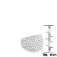 thumbnail image 3 of Large Pave Natural Diamond Ring Statement Jewelry Wide Wedding Band (White Gold Size 6), 3 of 3