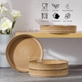 thumbnail image 3 of Vesteel Pasta Bowls Set of 4, 32oz Large Salad Bowls for Dinner Serving Soup, Ceramic Stoneware Pasta Plates with Textured Stripes, Microwave & Dishwasher Safe, Khaki, 3 of 8