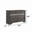 thumbnail image 5 of Matrix Traditional Style 7 Drawer Dresser in Gray made with Wood, 5 of 5
