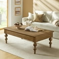 thumbnail image 3 of 52" Wide Lift Top Coffee Table with Storage Solid Wood Legs Center Table Living Room, 3 of 9
