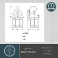 thumbnail image 4 of Wellington Aluminum 6-in. 1 Light Dusk to Dawn Medium Bronze Outdoor Wall Lantern Clear Glass, 4 of 11