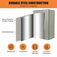 thumbnail image 3 of Yiwa Steel Electrical Junction Box, Outdoor IP66 Waterproof & Dustproof Enclosure with Lock and Mounting Plate, 3 of 6