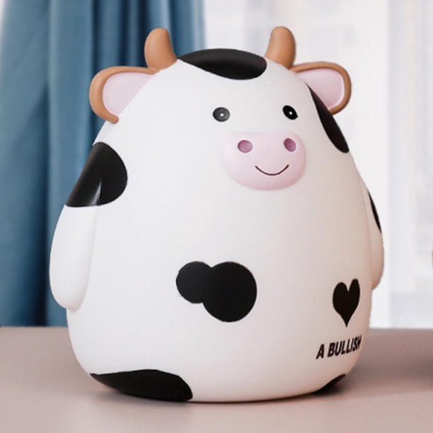 Piggy -caja de ahorro de dinero, capacidad, creativa, de dibujos para guardar dinero en efectivo, decoración para y niña Leche bnca perfecl Hucha