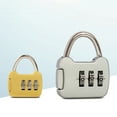 thumbnail image 4 of Workhe Mini 3 Digit Combination Password Lock Alloy travelling laptop cases lockers Security Lock Suitcase Luggage Coded Lock Cabinet Locker Padlock, 4 of 7