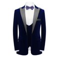 thumbnail image 3 of Vedolay Fall Tops for Men Oversized Casual Long Sleeve Single Button Office Business Jackets Blazer,Blue XXL, 3 of 4