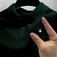 thumbnail image 4 of Camiseta de manga corta con solapa de verano para oficina, estilo clásico, estilo polo, para hombre, para negocios, ocio, transpirable, 4 of 5
