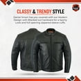 thumbnail image 3 of Daniel Smart S to 6XL Motorcycle Leather Jackets for Men Soft Lambskin Black, 3 of 7