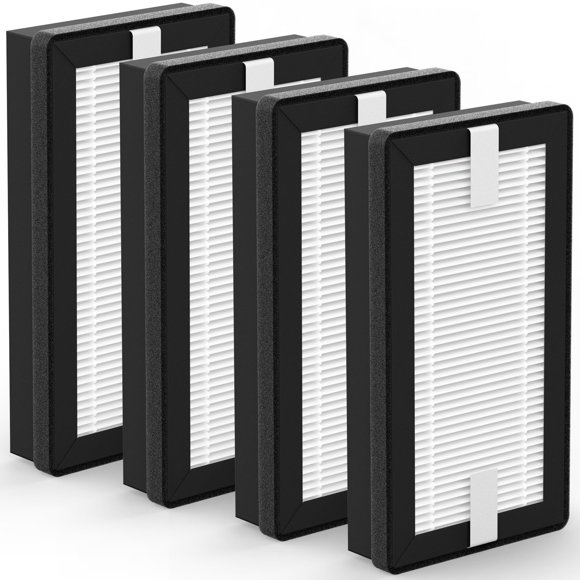 Remplacement de Filtre à Air Compatible avec EyeVac Air 2en1 Purificateur d'Air, Filtration 2-en-1 avec Filtre à Charbon Actif (Lot de 4)