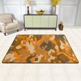 thumbnail image 2 of SKYSONIC 36x24in Orange Camouflage Area Rug, Non-Slip Floor Carpet for Indoor Living Dining Room Bedroom, 2 of 7