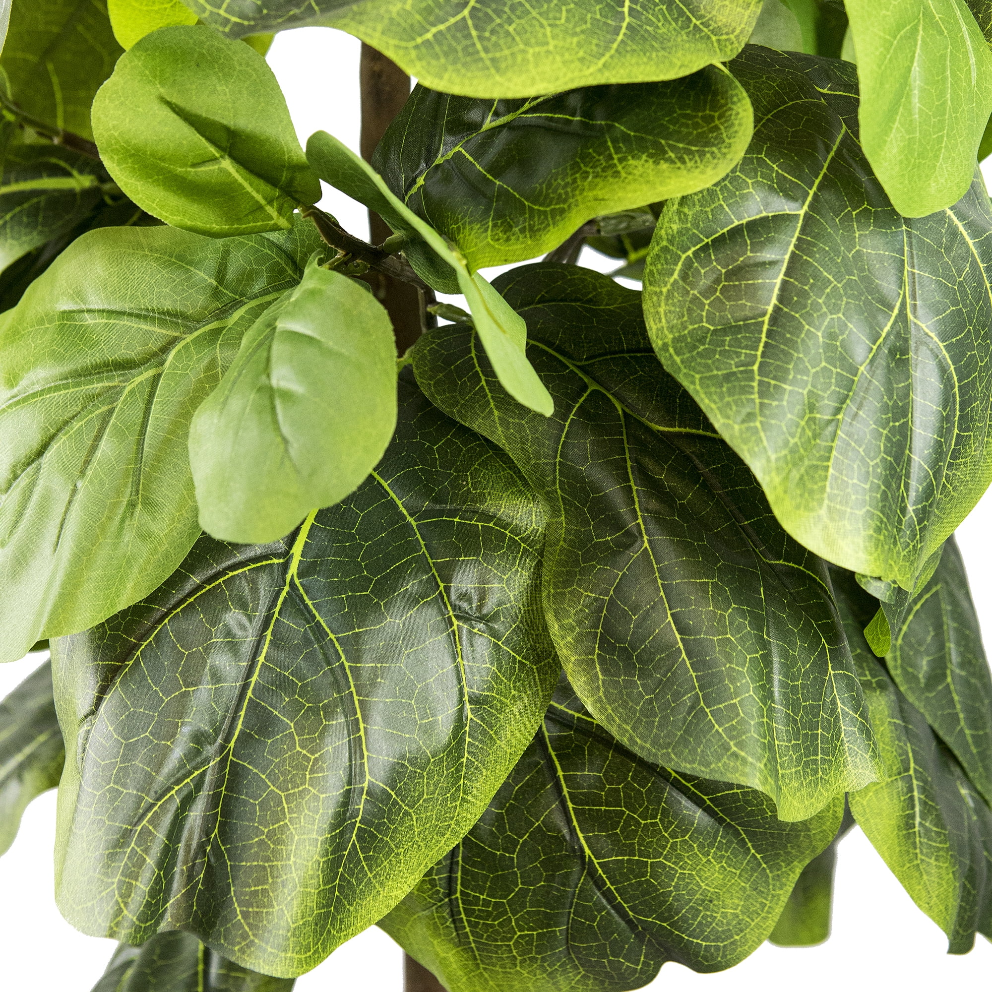 Artificial Trees, 5ft Artificial Fiddle Leaf Fig Tree in Handwoven Handled Basket by LCG Florals, Fake Indoor Faux Tree for Living Room, Office, & Home Decor