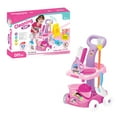 thumbnail image 2 of Darzheoy Cleaning Cart Toy Pretend Play with Bathroom Organizer for Boys Girls Family Role Playing Kids Gift, 2 of 7