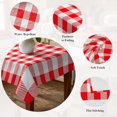 thumbnail image 5 of Red White Plaid Table Cloth Waterproof Tablecloths, Modern Farmhouse Buffalo Check Gingham Tablecloth Dining Table Cover for Kitchen Party Tabletop Outdoor, Rectangle Tablecloth 52x70 Inch, 5 of 9