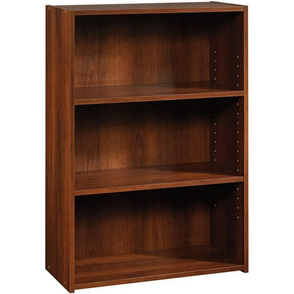 Kingfisher Lane Engineered Wood 3-Shelf Bookcase in Brook Cherry