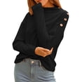 thumbnail image 1 of Sudadera de mujer, Sudadera de manga larga para mujer, jerséis casuales cálidos Tomshoo Negro/Pequeña, 1 of 7