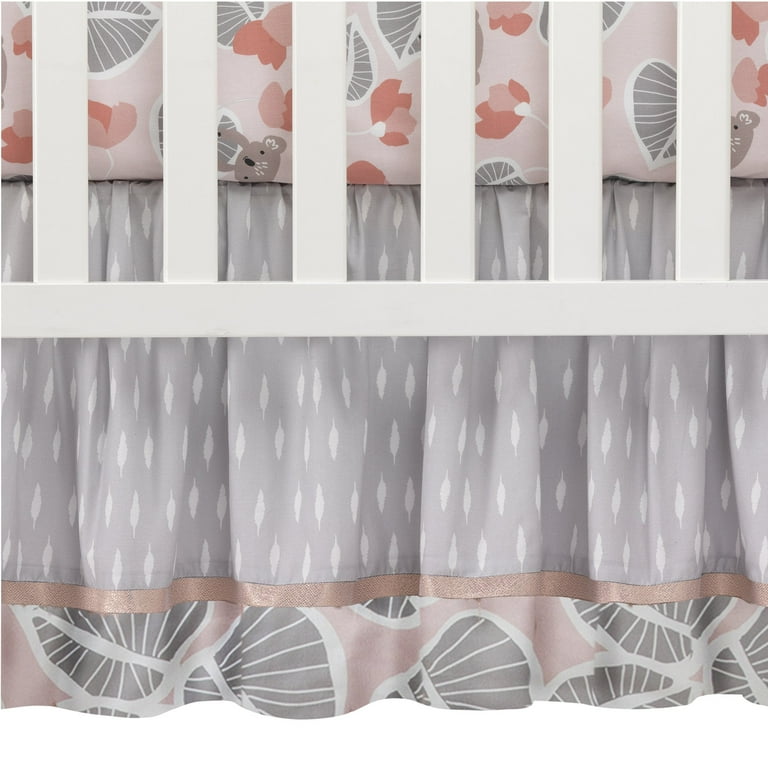 Lambs Ivy Calypso 4 Piece Nursery Bedding Set Pink Gray Gold Elephant Monkey Jungle Animals Walmart