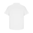 thumbnail image 4 of Aofany Plus Size Mens Cotton Linen Henley Shirt Casual Solid Short Sleeved Summer Tops, 4 of 5