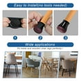 thumbnail image 6 of 24 Pcs Chair Leg Floor Protectors for Hardwood Floors, Silicone Felt Chair Leg Caps (Large Fit 1.2"-1.6", Round, Black), 6 of 6
