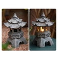 thumbnail image 4 of Uanit Chinese Zen stone tower garden landscape lamp ornaments Outdoor Solar Light Zen Stone Tower Courtyard Decoration Garden Decorations Small Lights and Homestay Lights, 4 of 7