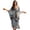 Blue - Marble, variant on Leopard Print Kaftan Dress for Women Plus Size V Neck Beach Cover Ups Batwing Sleeve Caftan Dresses Casual Loose Bathing Suit Coverups