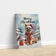 thumbnail image 3 of Merry Christmas German Shepherd Enjoys Woofmas Winter Xmas Holiday Vertical Matte Canvas Poster Alsatian Dog Lover Gifts Wall Art Home Decor - 02022, 3 of 5