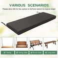 thumbnail image 5 of GKXLH Waterproof Outdoor Bench Cushion 48"x18"x3", 28D High Density Foam Garden Bench Pad with Removable Washable Cover & 2 Pillow Covers for Patio Porch Swing (Dark Gray), 5 of 11