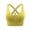 Yellow, variant on Sports Bras for Women Padded Medium Support Criss Cross Strappy Bra Seamless High Impact Yoga Exercise Athletic Bras Yellow L