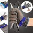 thumbnail image 1 of Agiferg Gants en Acier Inoxydable Résistants aux Coupures et aux Poignets, Maille Métallique, Boucher, 1 of 3