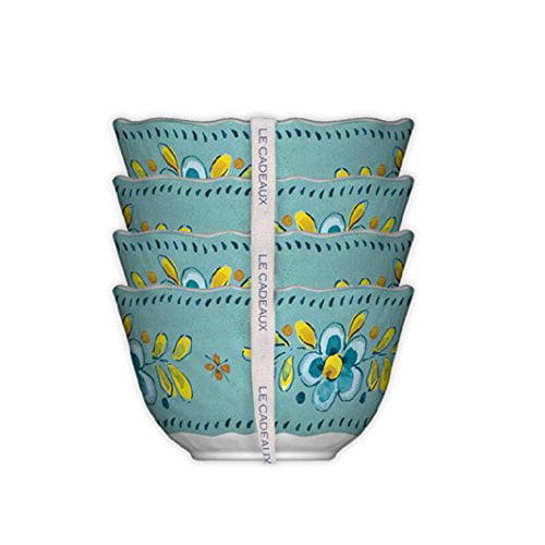 Turquoise 5 inches Le Cadeaux 098MADT Set of 4 Desert Bowls Madrid Turq 