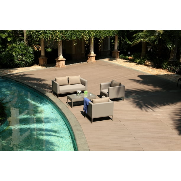 Whiteline Modern Outdoor Living Taupe, Belmont Outdoor Patio Furniture