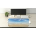 thumbnail image 2 of Ocean Computer Mouse Pad, Sea and Sky Landscape at Beach in Tropical Exotic Hawaiian Caribbean Lands, Rectangle Non-Slip Rubber Mousepad Large, 31" x 12" Gaming Size, Cream Blue, by Ambesonne, 2 of 2