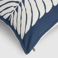 thumbnail image 5 of Fab Habitat Indoor/Outdoor Lumbar Pillow Made from Recycled Polyester Yarn - Double Sided, Stain Resistant, Machine Washable - Tropical - Patio, Deck, Porch, Living Room - Hilo - Blue - (14" x 24"), 5 of 9