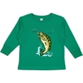 thumbnail image 3 of Inktastic Leaping Bass Fish Boys or Girls Long Sleeve Toddler T-Shirt, 3 of 5