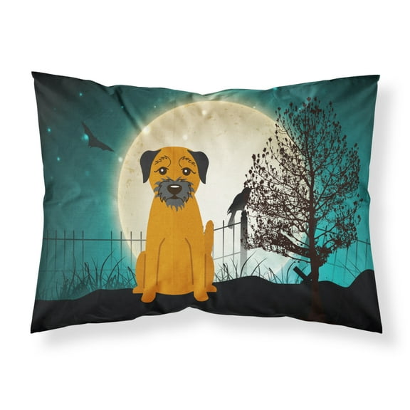 Halloween Scary Border Terrier Fabric Standard Pillowcase
