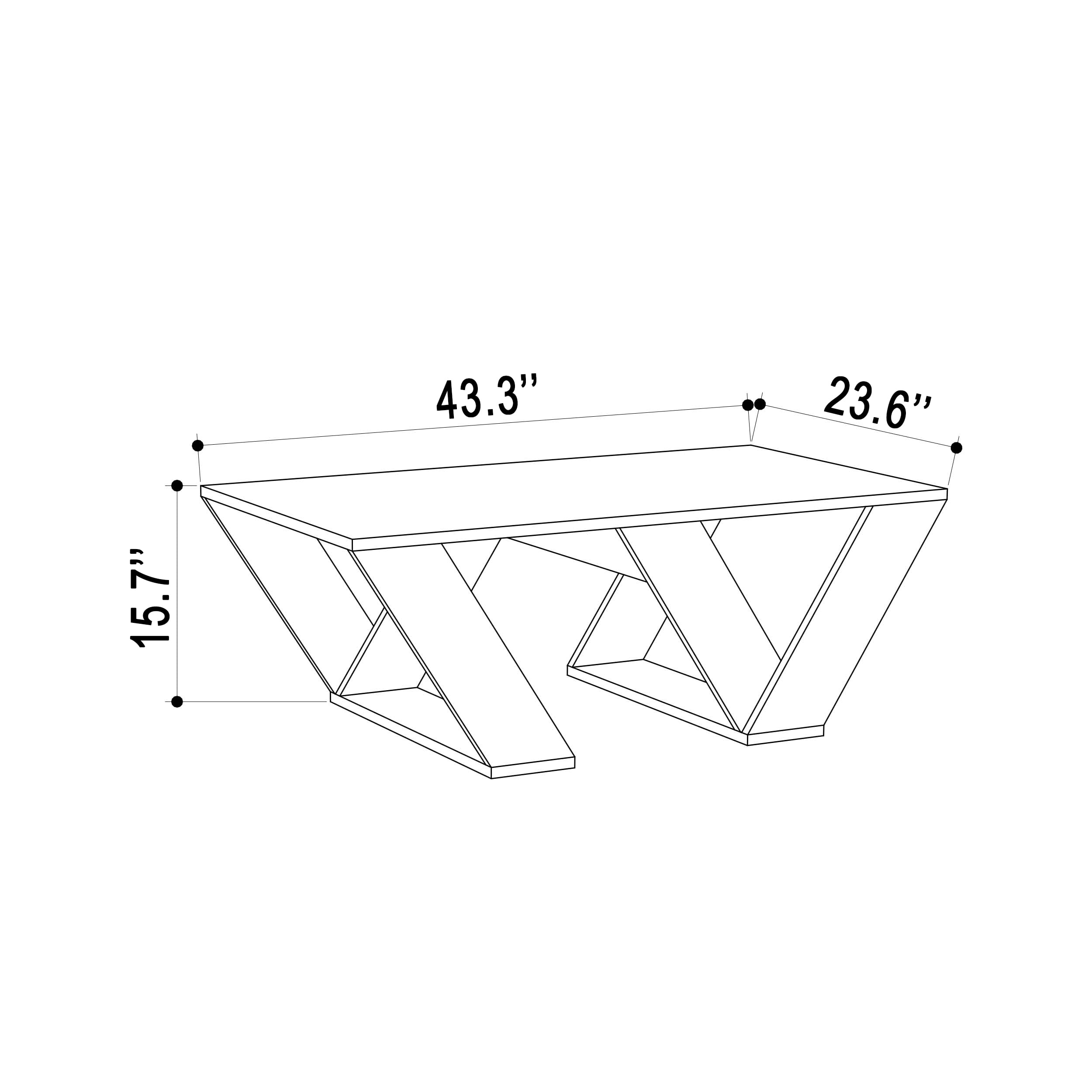 Ada Home Decor Cole Modern Coffee Table, Light Mocha
