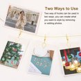 thumbnail image 3 of Wall Hanging Photo Display Cable Wire Rod with 10 Rhombus Clips, 5Ft Hanging Picture Frames Collage Gold, 3 of 6