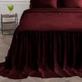 thumbnail image 6 of 4 Piece Long Ruffle Sheet Set, 30" Inch Long Ruffle On Corner Of The Flat Sheet, 10 Inch Deep Pocket, 100% Egyptian Cotton, 800 TC, Cal King Size, Solid Wine, 6 of 9